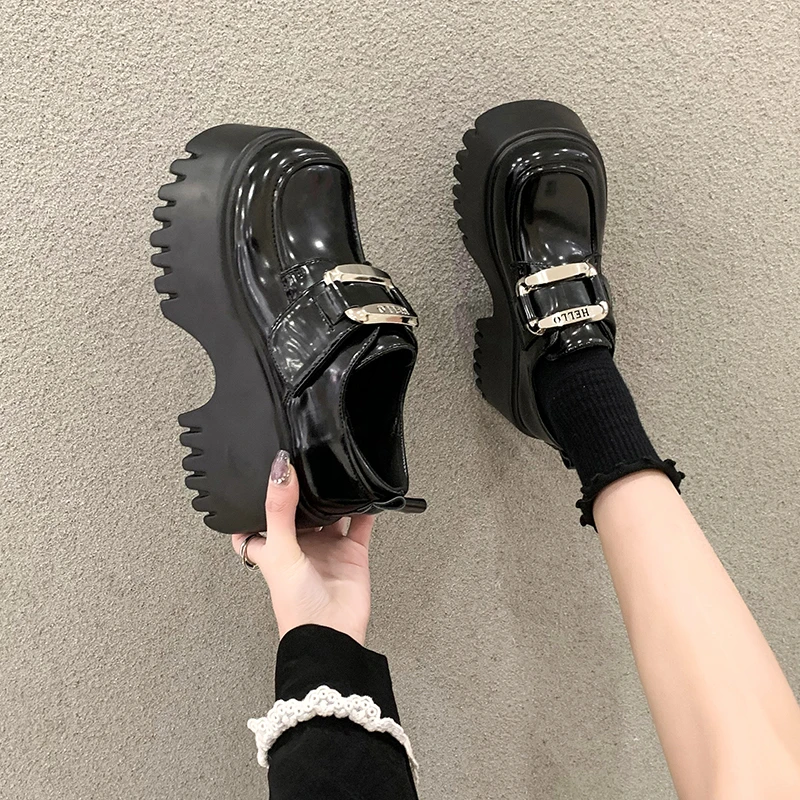 Leather Sneaker Care Kit - Women High Platform Shoes Autumn Wedges