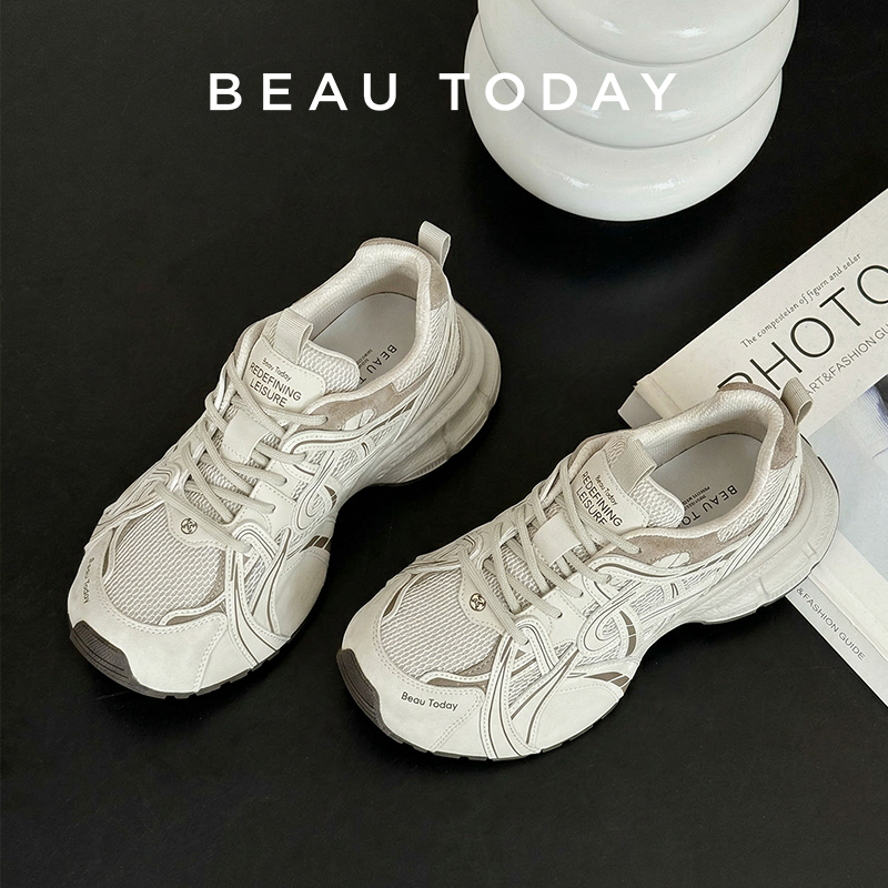 Leather Sneaker Care Kit - BEAUTODAY Chunky Sneakers Women Split Leather